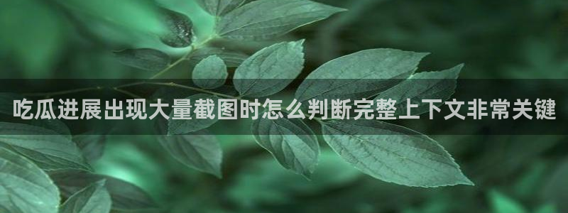 91吃瓜热点爆料：吃瓜进展出现大量截图时怎么判断完整上下文非常关键