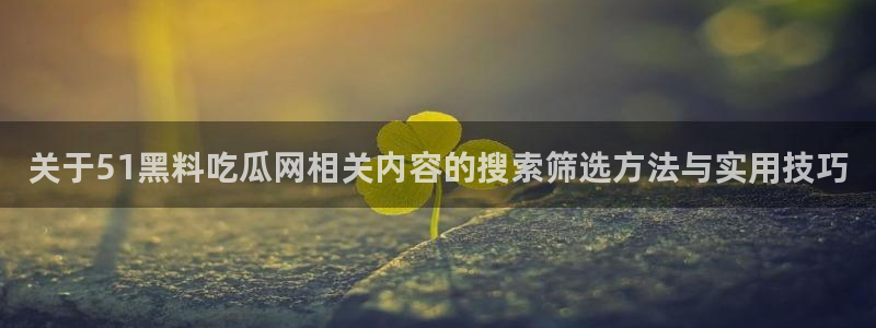91吃瓜热门榜:关于51黑料吃瓜网相关内容的搜索筛选方法与实用技巧